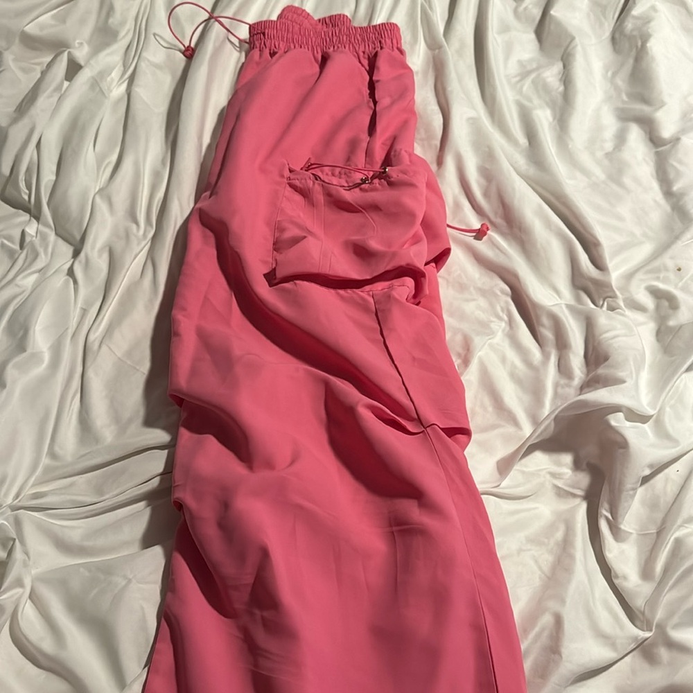 Pink cargo pants